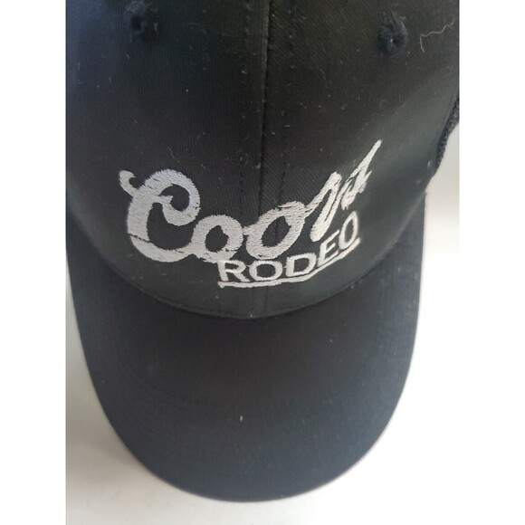 Coors RODEO Baseball Cap. Black With White Logo Snap Back Pre-owned. Onz - Picture 9 of 10